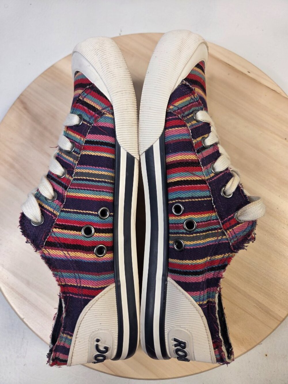 Rocket Dog Jazzin' Purple Multicolor Lace-up Sneakers Women US 9 - Picture 8 of 10